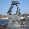 Marble Dolphin Statue For Outdoor Decoration